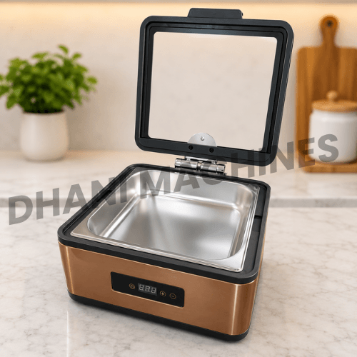 124 .Square Digital Rose Gold Chafer - Image 1