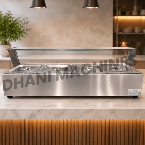 Dhani Bain Marie With Glass 4 Pan